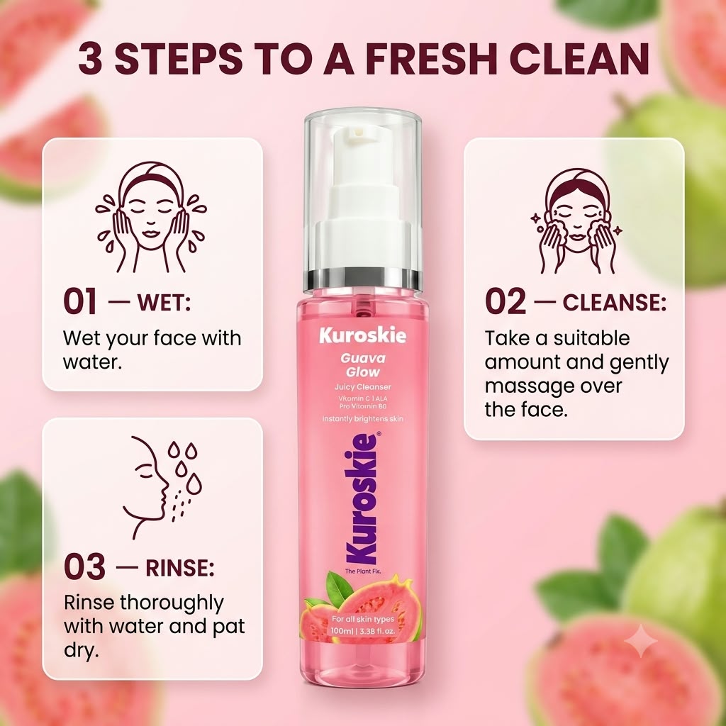 Kuroskie Guava Glow Juicy Cleanser Face Wash - image 8