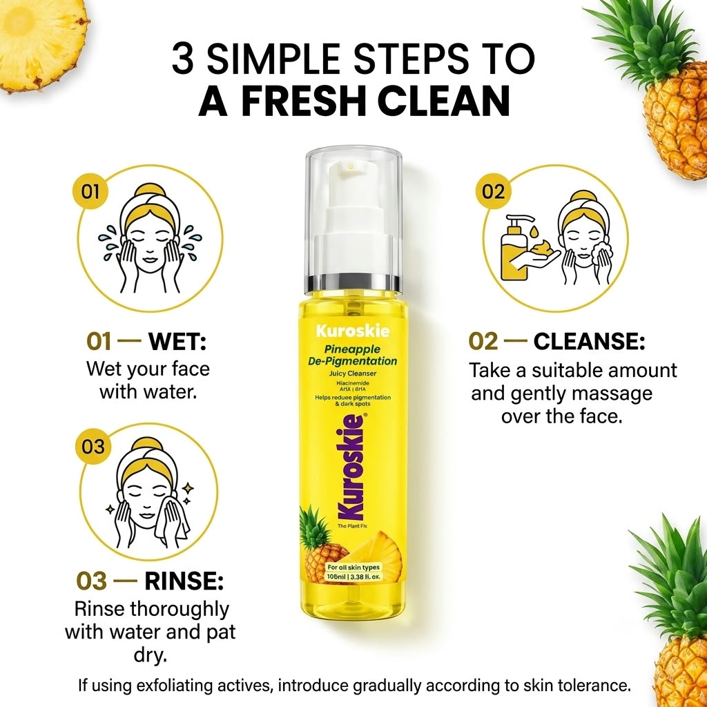 Kuroskie Pineapple De-Pigmentation Juicy Cleanser Face Wash - image 7