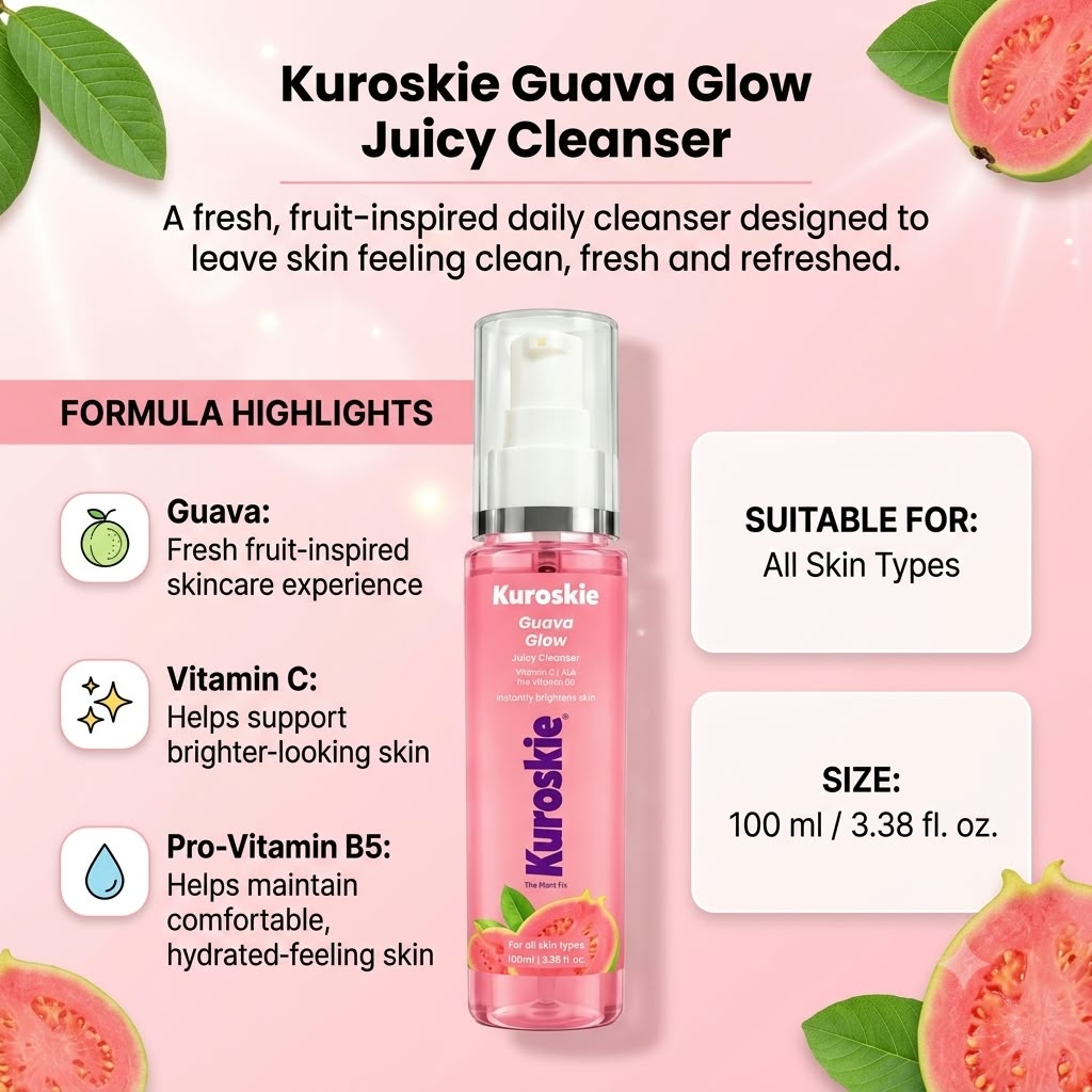 Kuroskie Guava Glow Juicy Cleanser Face Wash - image 7