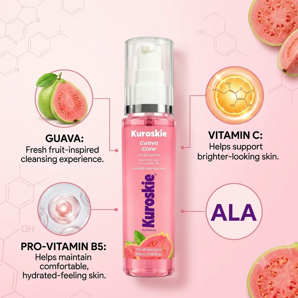 Kuroskie Guava Glow Juicy Cleanser Face Wash - image 4