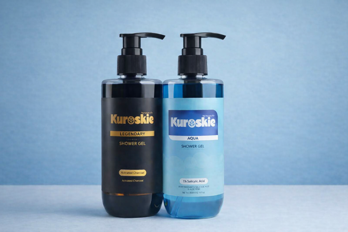 Aqua 1% Salicylic Acid Bodywash And Activated Charcoal Bodywash Pack Of 2