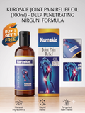 BUY 1 GET 1 KUROSKIE JOINT PAIN RELIEF OIL (100ML) DEEP PENETRATING NIRGUNI FORMULA