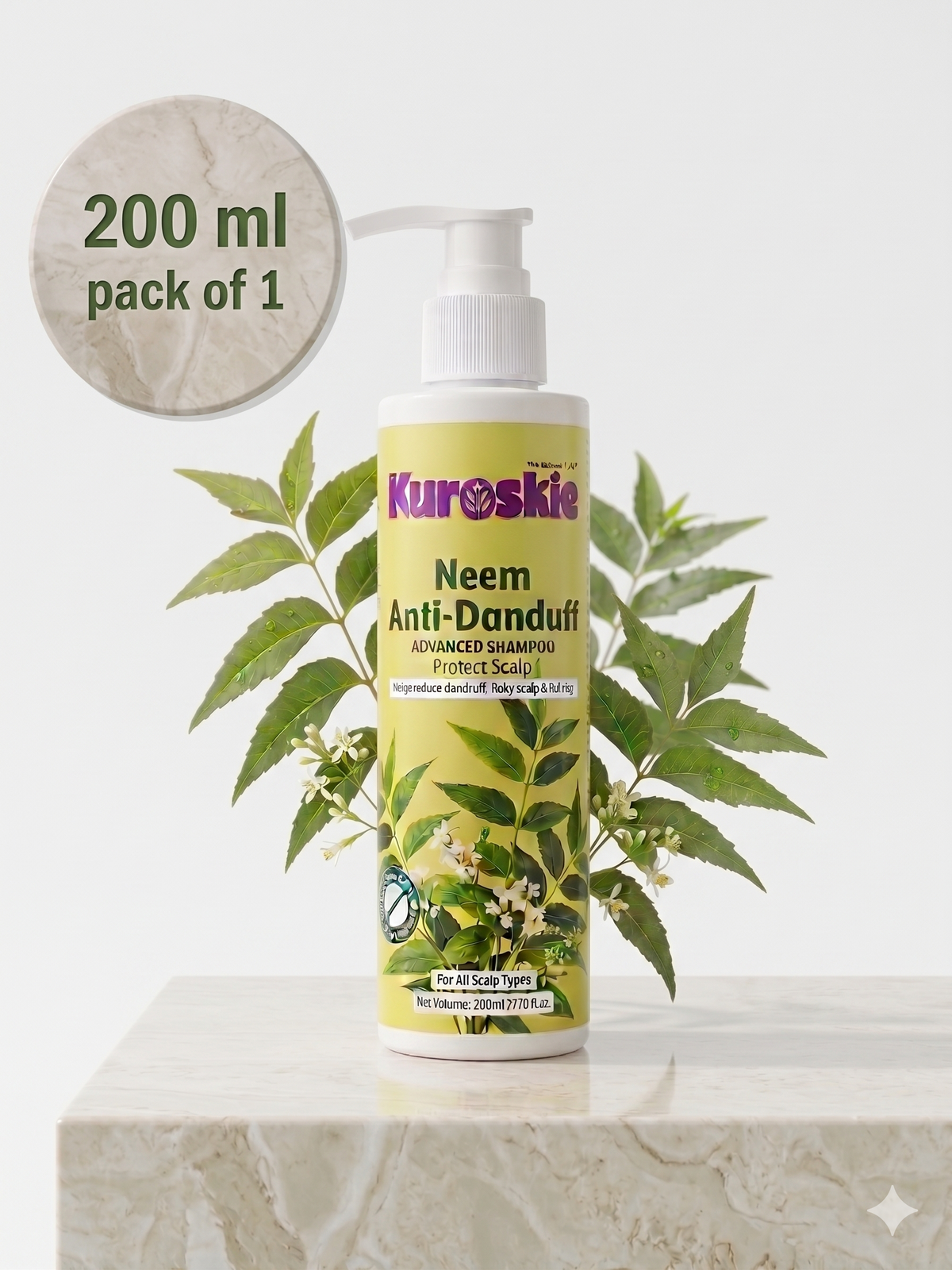 Neem Anti-Dandruff Shampoo With Pump Dispenser