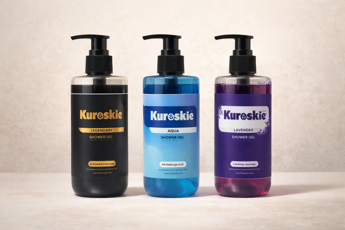 Lavender Shower Gel With Vitamin C And 1%Salicylic Acid And Aqua 1% Salicylic Acid Bodywash And Activated Charcoal Bodywash Pack Of 3