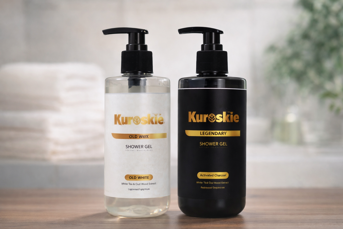 Activated Charcoal Bodywash And Oud White Delux Shower Gel Pack Of 2
