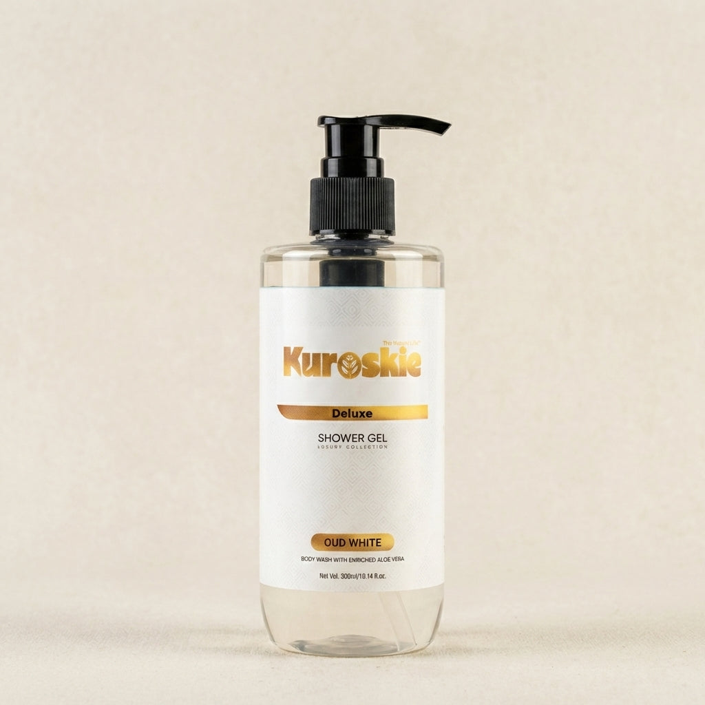 Oud White Delux Shower Gel And Aqua 1% Salicylic Acid Bodywash And Activated Charcoal Bodywash Pack Of 3