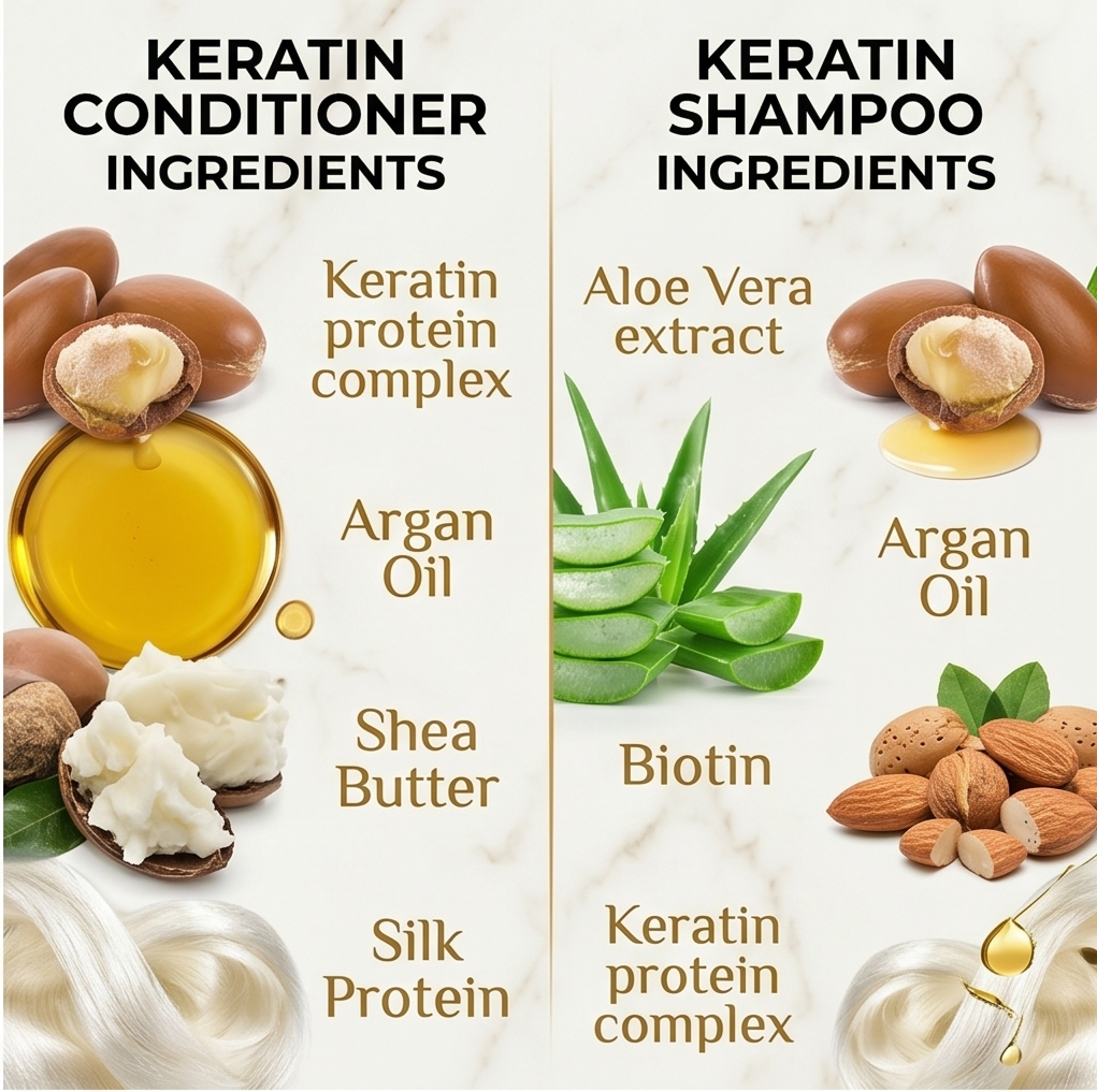 Keratin Protiien Smooth Therapy Shampoo And Keratin Protien Conditioner Pack Of 2