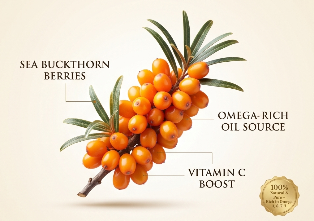 Pack Of 3 Sea Bukthorn Juice - Rich in Omega 7 & Vitamin C - 500 ml