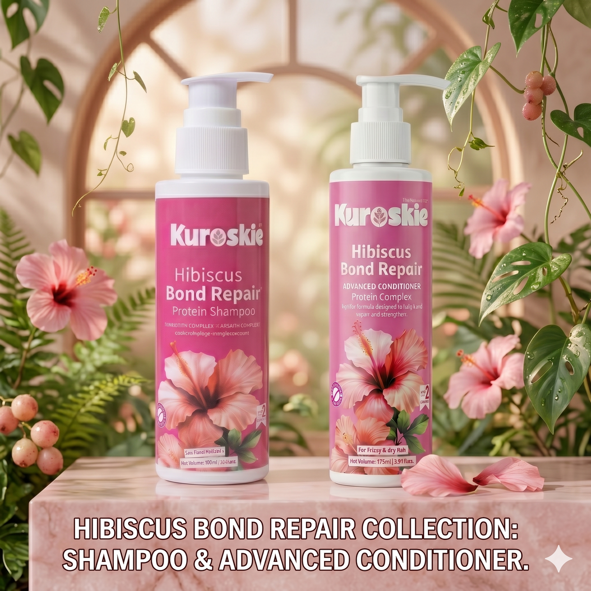 Hisbiscus Bond Repair Advanced Shampoo and Hisbscus Bond Repair Advanced Conditioner Combo
