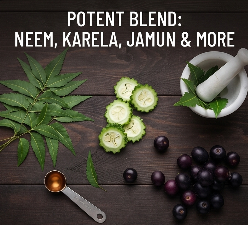 Kuroskie Diaseabucthorn Juice | Amla, Karela, Jamun & Tulsi | Men & Women | 500ml pack of 2