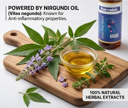BUY 1 GET 1 KUROSKIE JOINT PAIN RELIEF OIL (100ML) DEEP PENETRATING NIRGUNI FORMULA