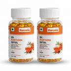 Kuroskie Sea Buckthorn Oil Capsules, pack of 2 bottles (2 x 60 softgels)