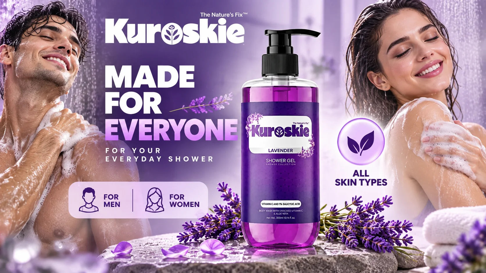 Lavender Shower Gel With Vitamin C And 1%Salicylic Acid - brand image 4