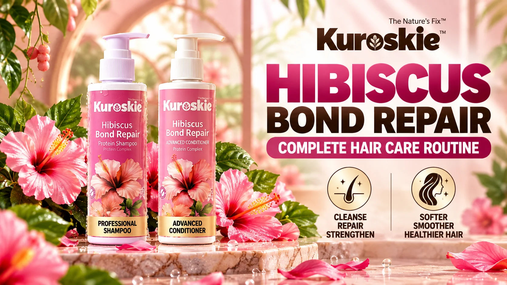 Hisbiscus Bond Repair Advanced Shampoo and Hisbscus Bond Repair Advanced Conditioner Combo - brand image 5