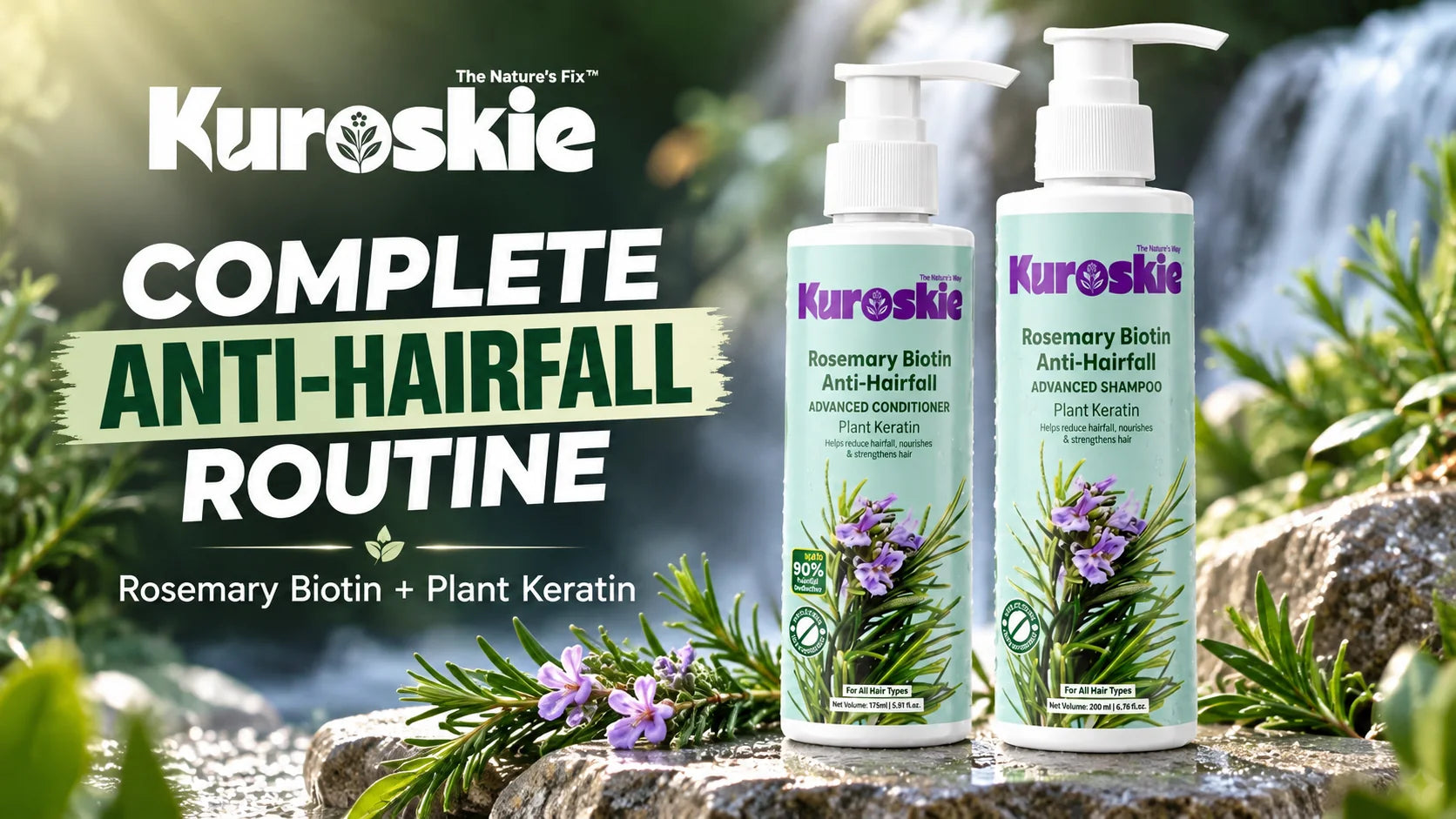 Rosemary Biotin Shampoo and Condition with Plant Keratin combo - brand image 1