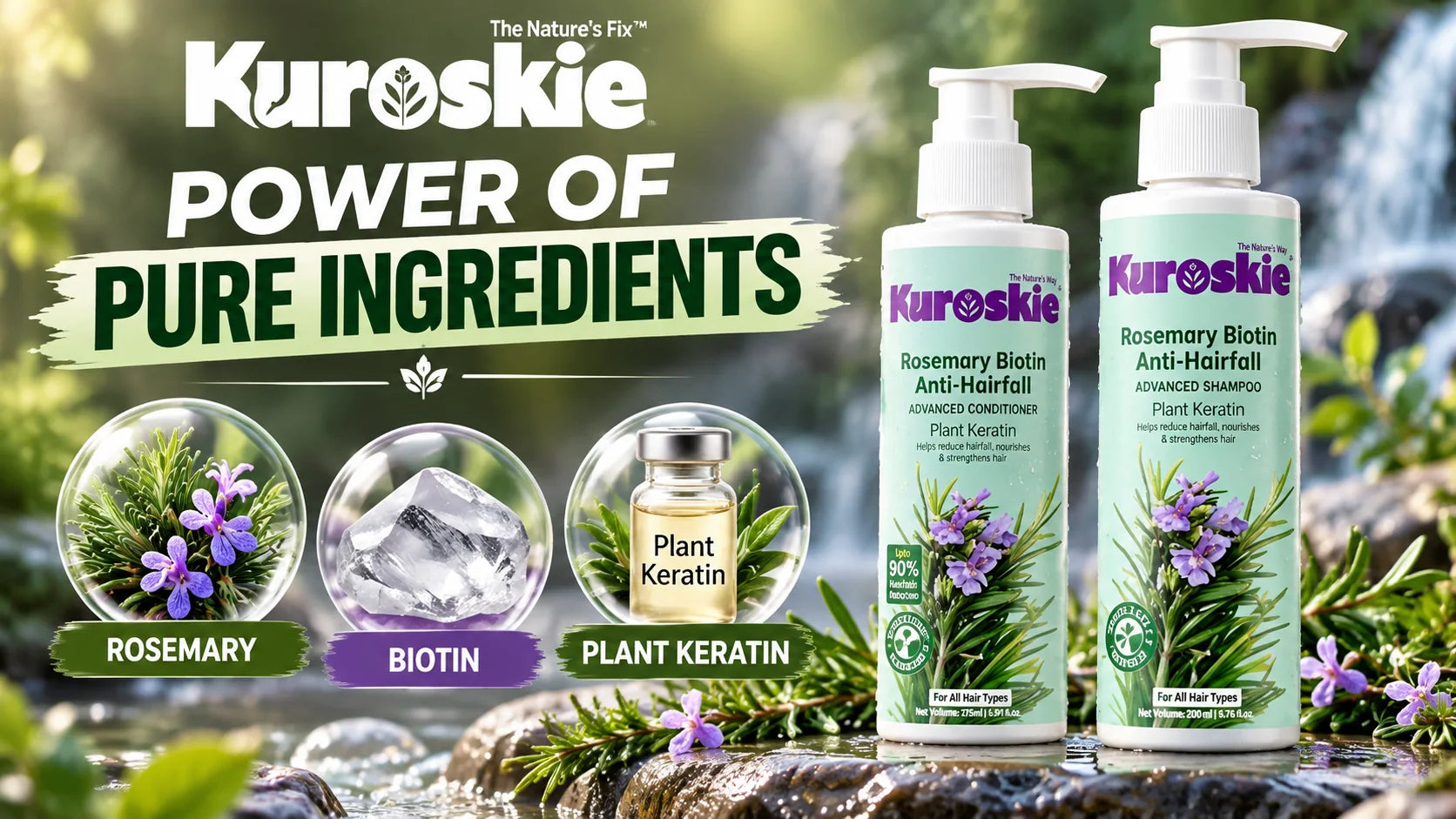 Rosemary Biotin Shampoo and Condition with Plant Keratin combo - brand image 2