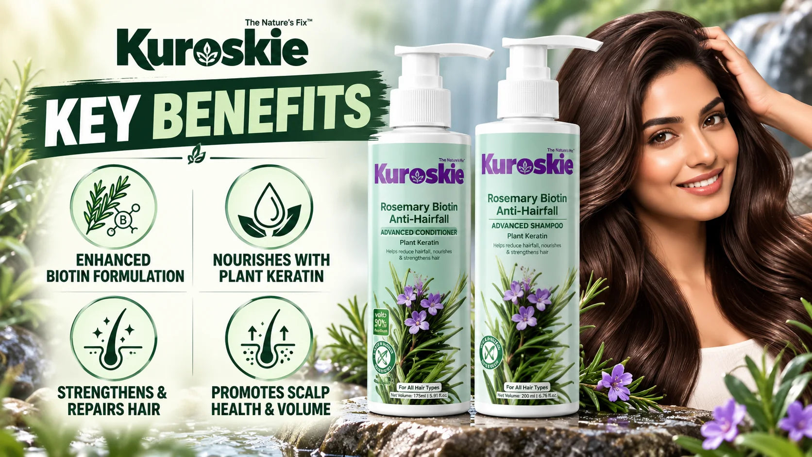 Rosemary Biotin Shampoo and Condition with Plant Keratin combo - brand image 4