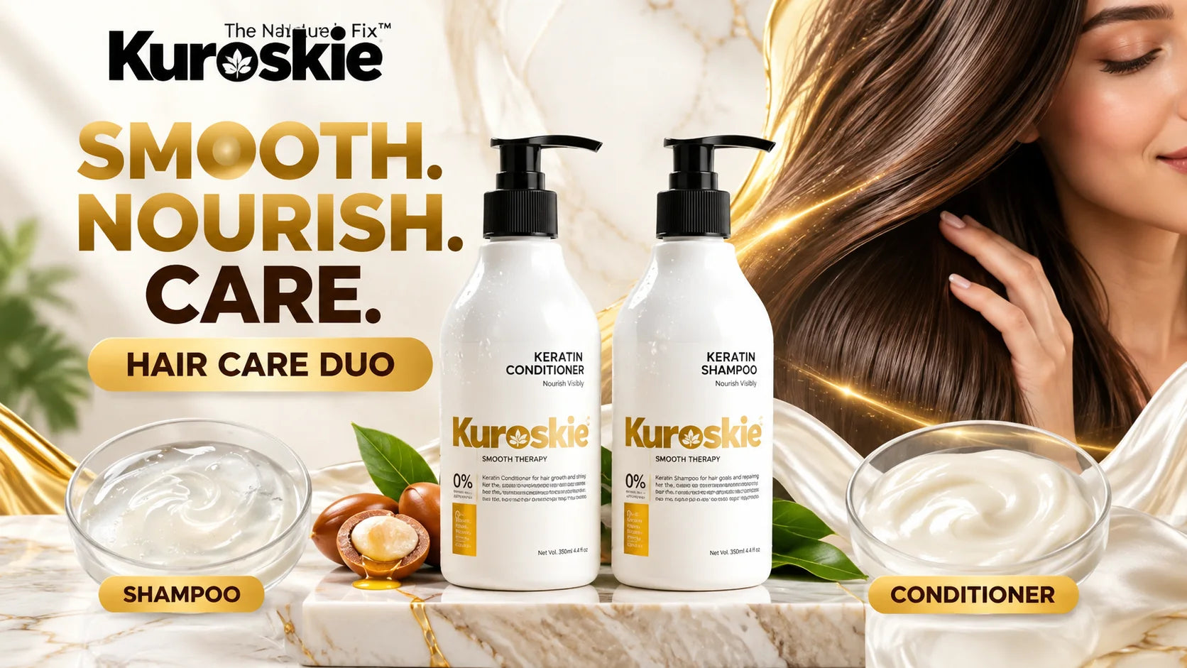 Keratin Protiien Smooth Therapy Shampoo And Keratin Protien Conditioner Pack Of 2 - brand image 3