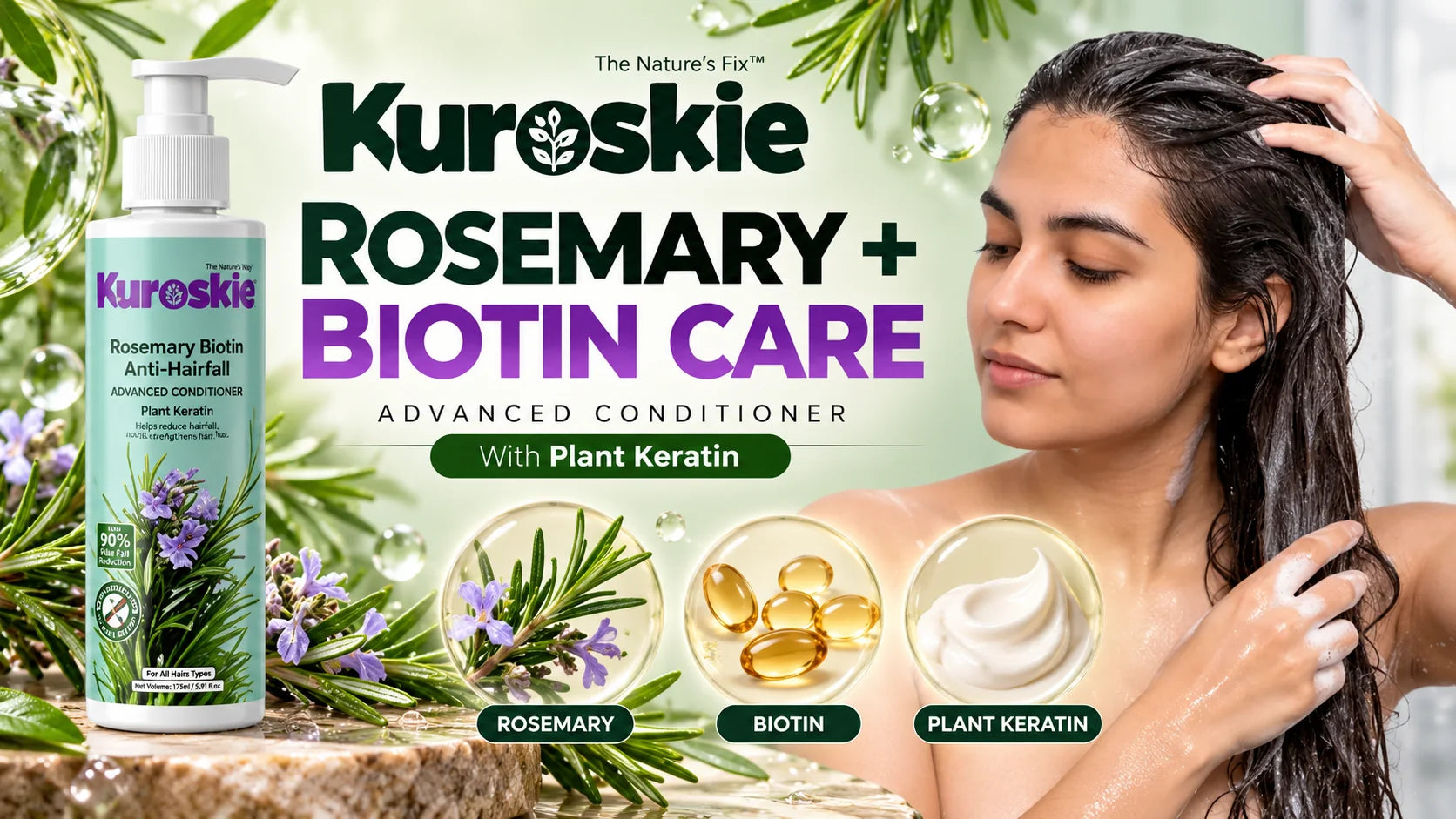 Rosemary Biotin Anti-Hairfall Advanced Conditioner Plant Keratin - brand image 2