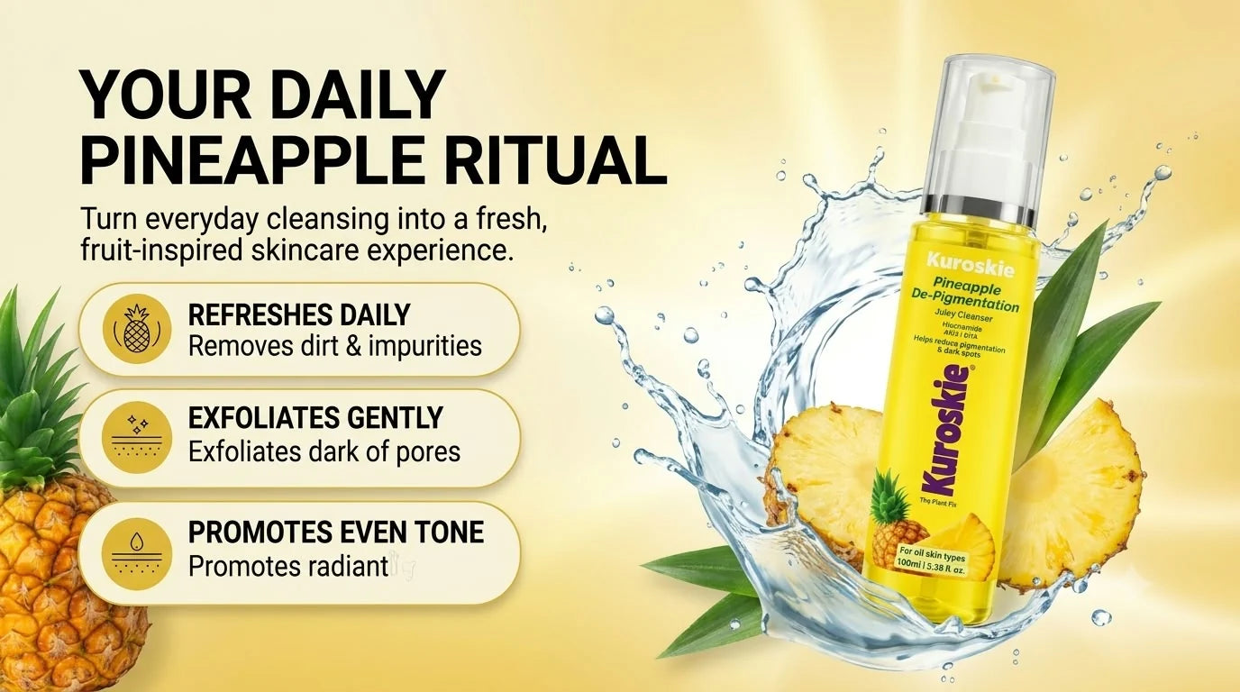 Pineapple De-Pigmentation Juicy Cleanser Face Wash with Niacinamide, AHA & BHA - 100 ml - brand image 2