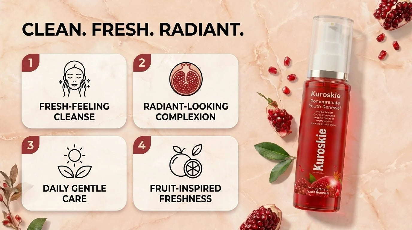 Pomegranate Youth Renewal Juicy Cleanser Face Wash with Retinol, Pentavitin & Ceramide Complex - 100 ml - brand image 4