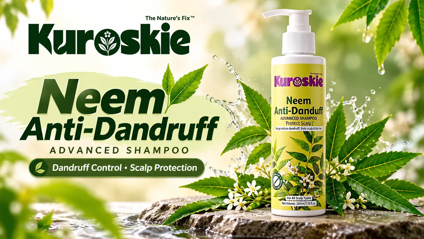 Neem Anti-Dandruff Shampoo With Pump Dispenser - brand image 1