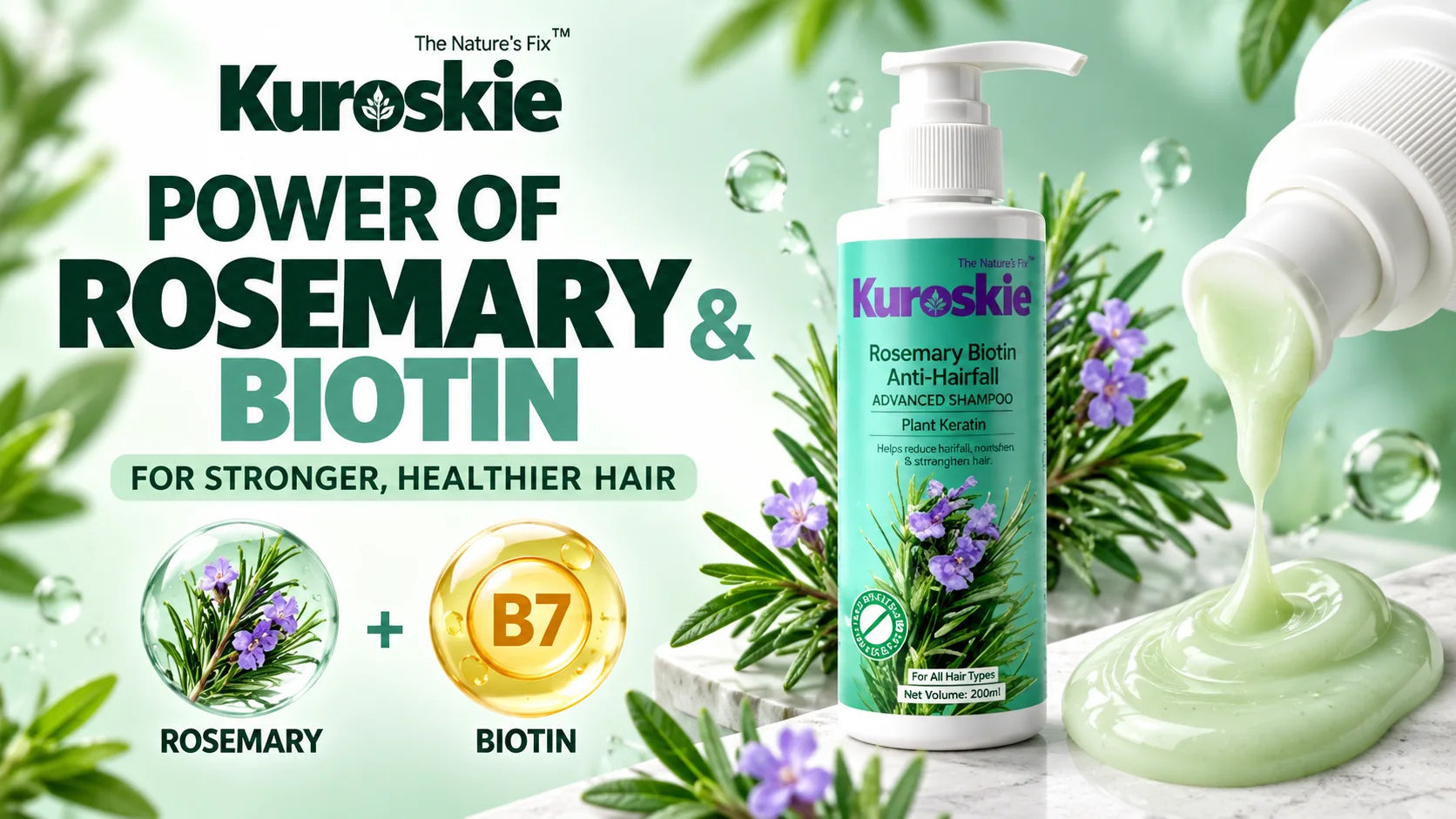 Rosemary Biotin Anti-Hairfall Advanced Shampoo Plant Keratin - brand image 2