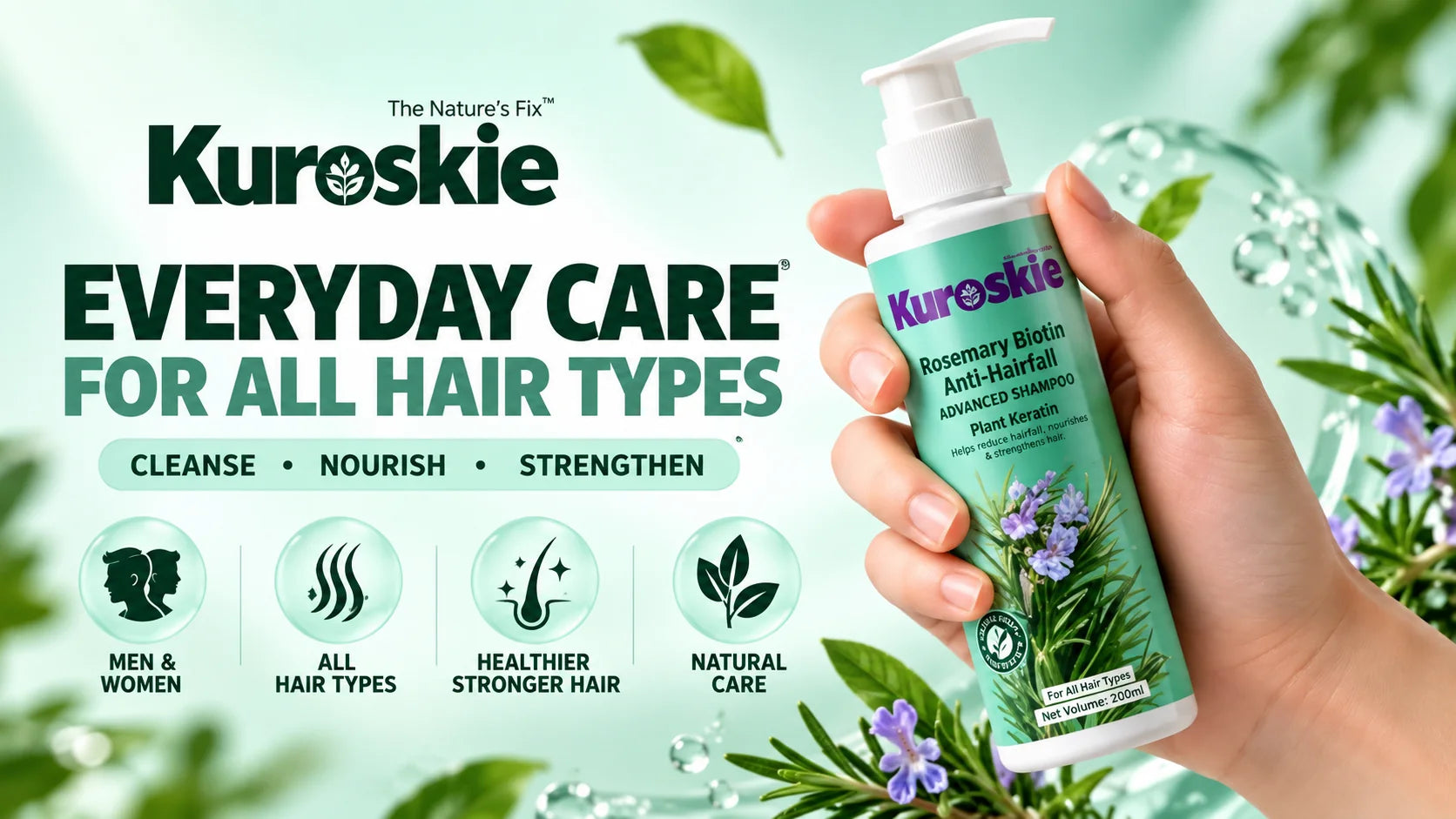 Rosemary Biotin Anti-Hairfall Advanced Shampoo Plant Keratin - brand image 5